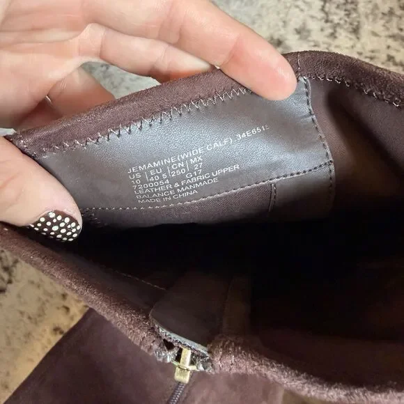 Calvin Klein Womens Faux Suede Wedge Knee-High Boots womens 10 - Picture 7 of 8